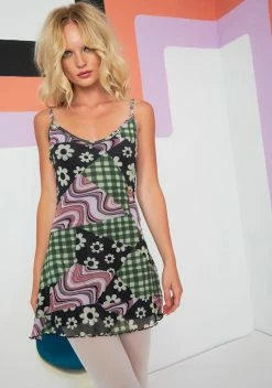 Current Mood Reinvent Myself Mesh Mini Dress