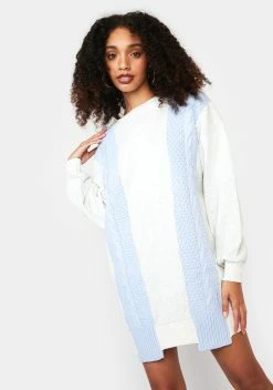 X_Blue Blush Livin' Easy Sweater Dress
