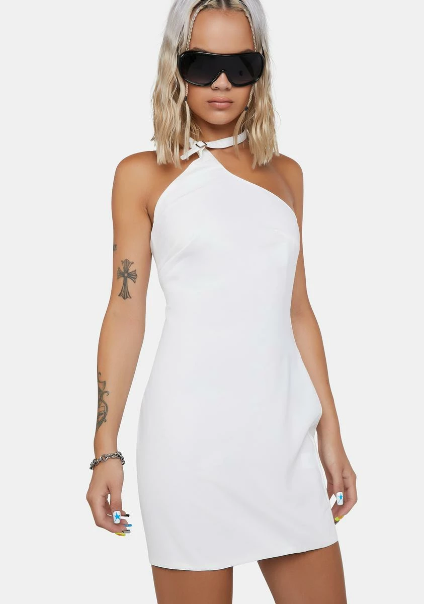 X_EtClet Iced Out One-Shoulder Mini Dress - Image 2