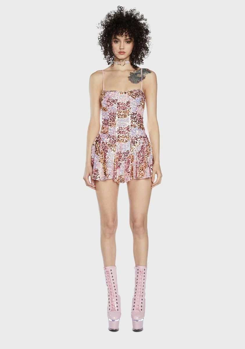 X_Hot & Delicious Time Stands Still Romper Dress