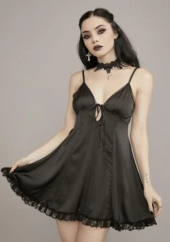 Widow Horrible Happenings Charmeuse Mini Dress