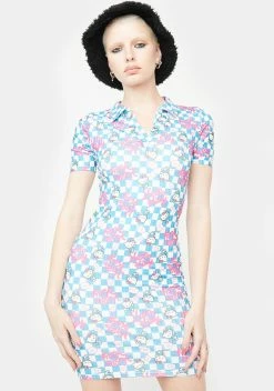 NGOrder Hello Kitty Check Print Collar Dress