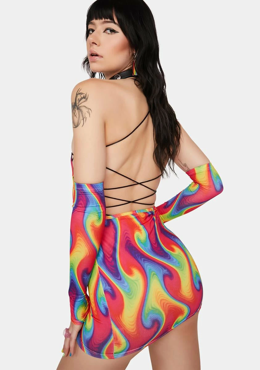 X_Wink Gal Wild Heat Dress & Gloves Set - Image 4