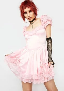 Current Mood Sugar Bad Meets Evil Satin Mini Dress