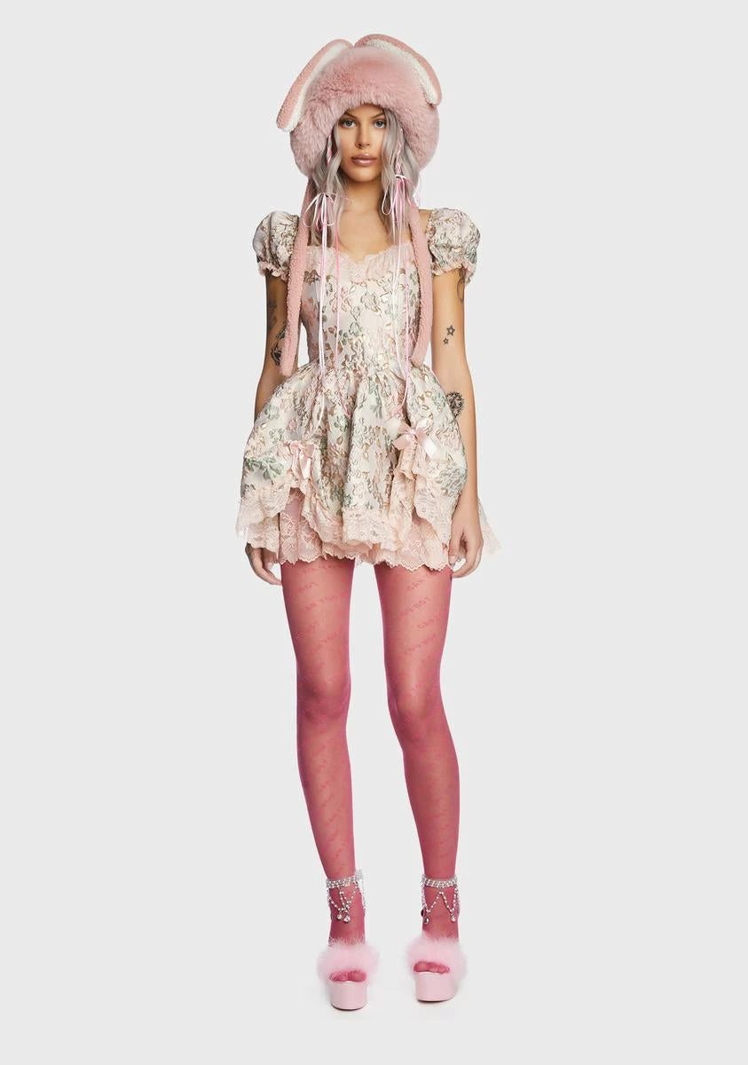 Sugar Thrillz Tea And Circumstance Brocade Mini Dress - Image 5