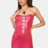 X_New Pink Fuchsia Intergalactic Universe Mini Dress