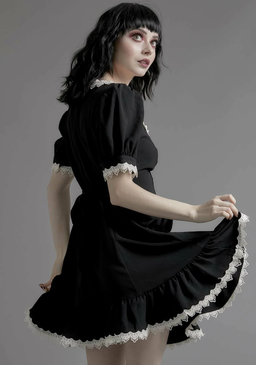 Widow Porcelain Gaze Babydoll Dress - Image 4