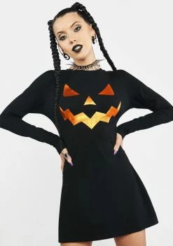 Trickz N' Treatz Wicked Thots Pumpkin Mini Dress