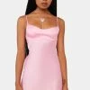 Edikted Bellamy Cut-Out Satin Mini Dress