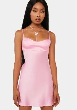 Edikted Bellamy Cut-Out Satin Mini Dress