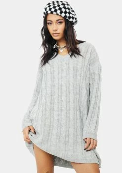 X_Better Be Gloomy Cuddle Weather Sweater Dress