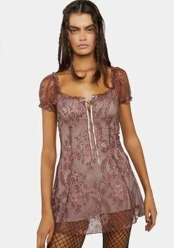 DELiA*s By Dolls Kill Hard To Love Lace Mini Dress