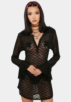 X_Blue Blush Little To Imagine Shirt Dress