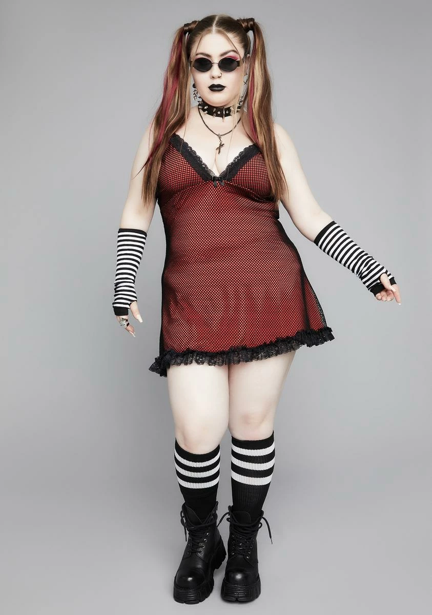 Widow Plus Shed Ur Skin Fishnet Mini Dress - Image 3