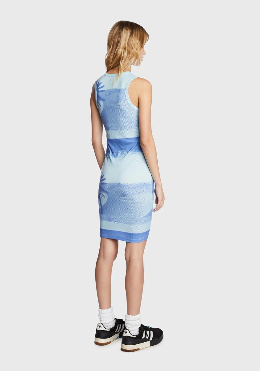BDG Blue Polarised Print Tank Mini Dress - Image 4
