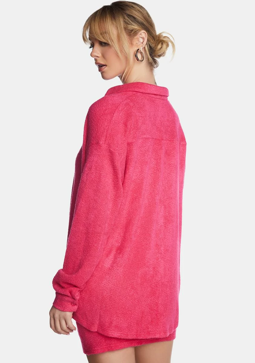 Bailey Rose Fuchsia Knit Dress & Shirt Set - Image 3