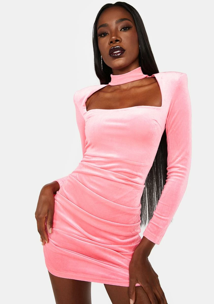 X_ Half Heart Sugar Decadent Pleasures Velvet Mini Dress