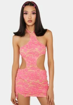 X_New Pink Sweet Thunder Struck Mini Dress