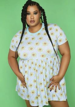 Dolls Kill X Rick And Morty Plus Show Me The Morty Babydoll Dress