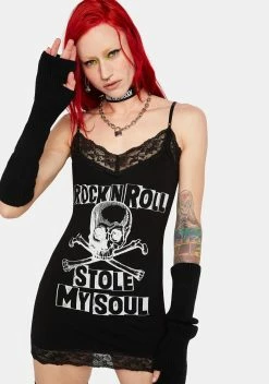 Se7en Deadly Rock N Roll Stole My Soul Cami Mini Dress