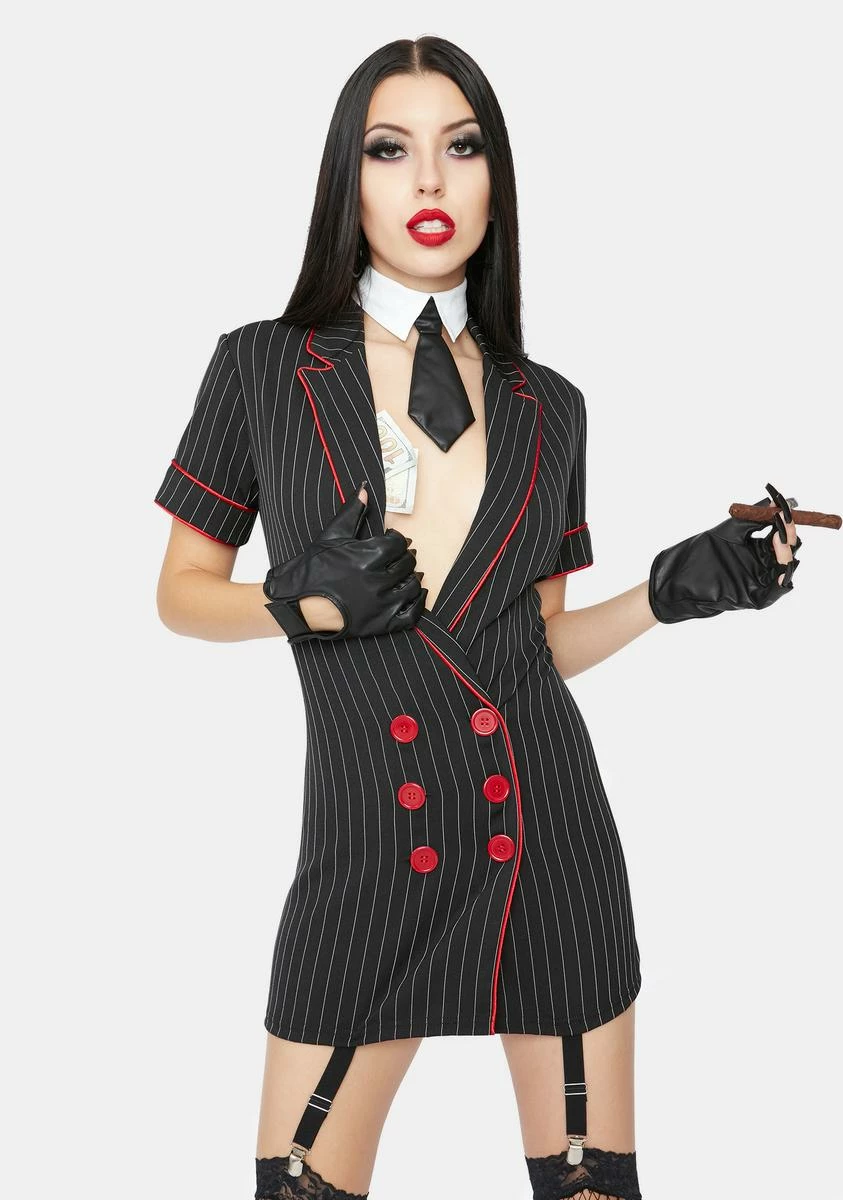 Trickz N' Treatz Mob Wife Costume Set