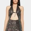 X_Hot & Delicious Hit The Club Sequin Halter Dress