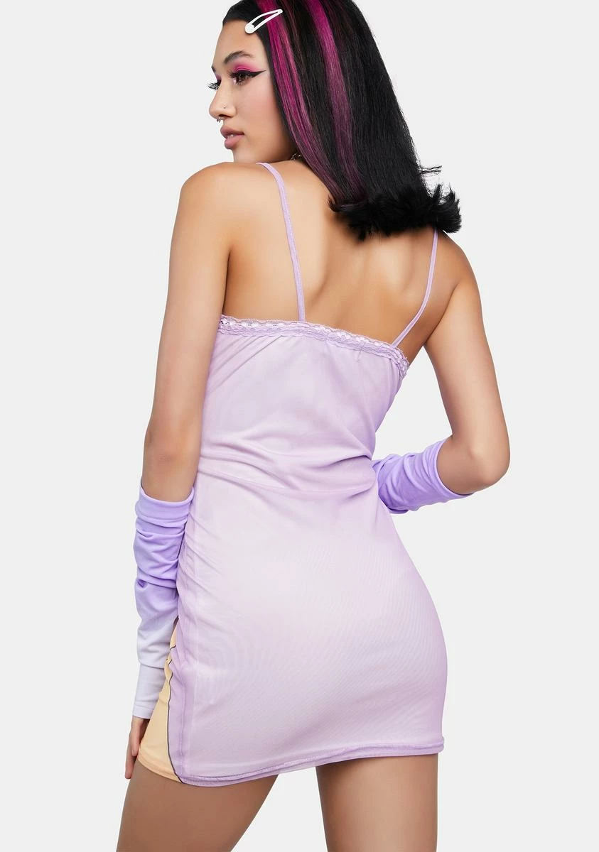 NGOrder Anime Mesh Lace Trim Mini Dress - Image 4