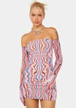 AFRM Multi Wave Danni Mini Dress
