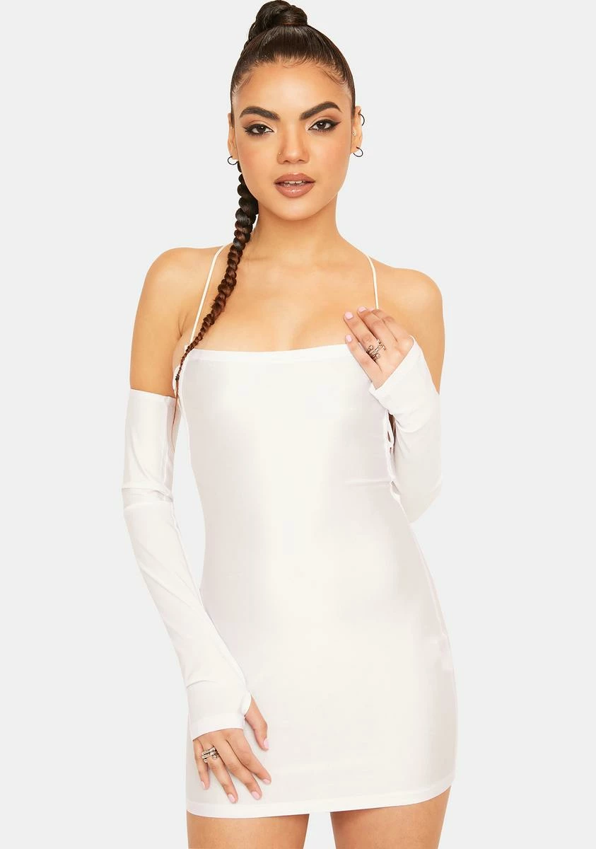 X_ Half Heart Send A Message Satin Mini Dress