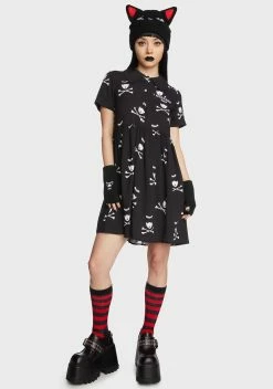 Dolls Kill X Emily The Strange Death Becomes You Shirt Dress