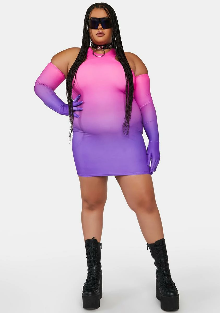 X_Oh Yes Plus Sun Goes Down Mini Dress - Image 3