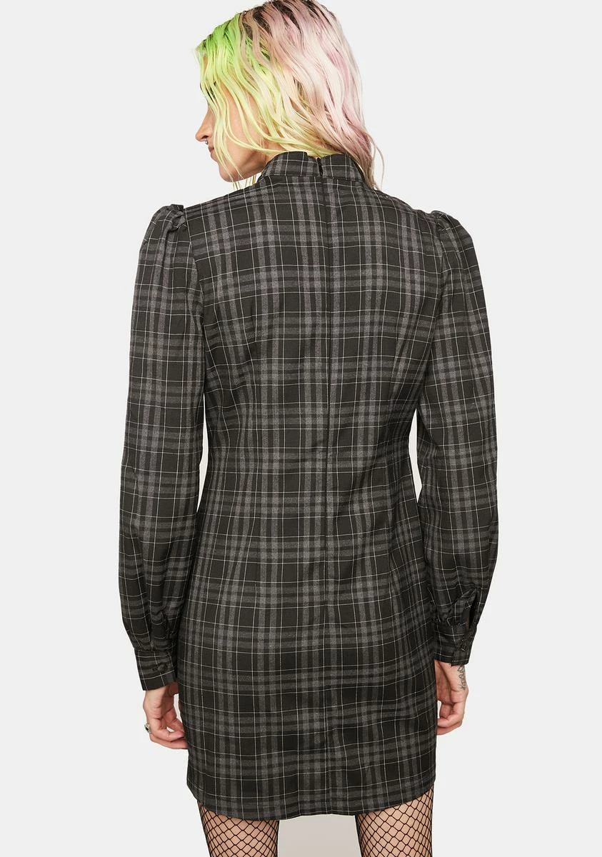 PUNK RAVE Improve New Plaid Cheongsam Dress - Image 4