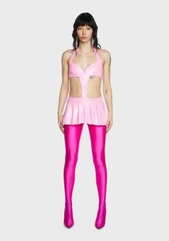 X_New Pink Burning Passion Mini Dress