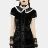 The Grave Girls For Life Velvet Mini Dress