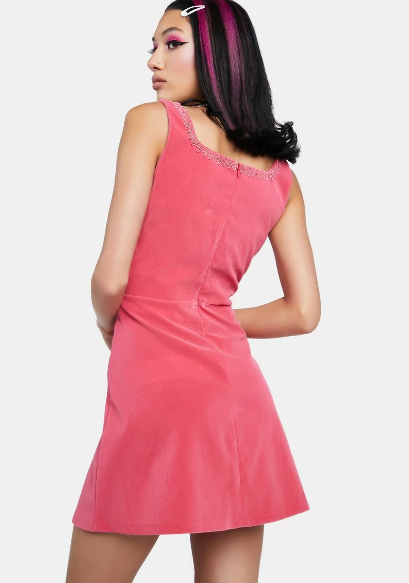 X_ Half Heart Sweet From The Start Lace Up Dress - Image 4