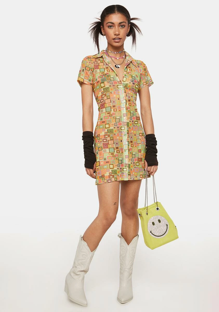 The Ragged Priest Bad Trip Mesh Shirt Dress - Image 3