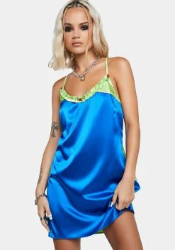 Local Heroes Rose Satin Slip-On Dress