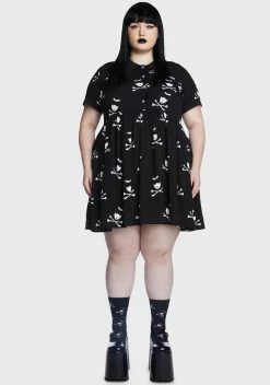 Dolls Kill X Emily The Strange Plus Death Becomes You Shirt Dress