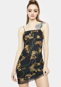 X_Bear Dance Baroque Lifestyle Mesh Mini Dress