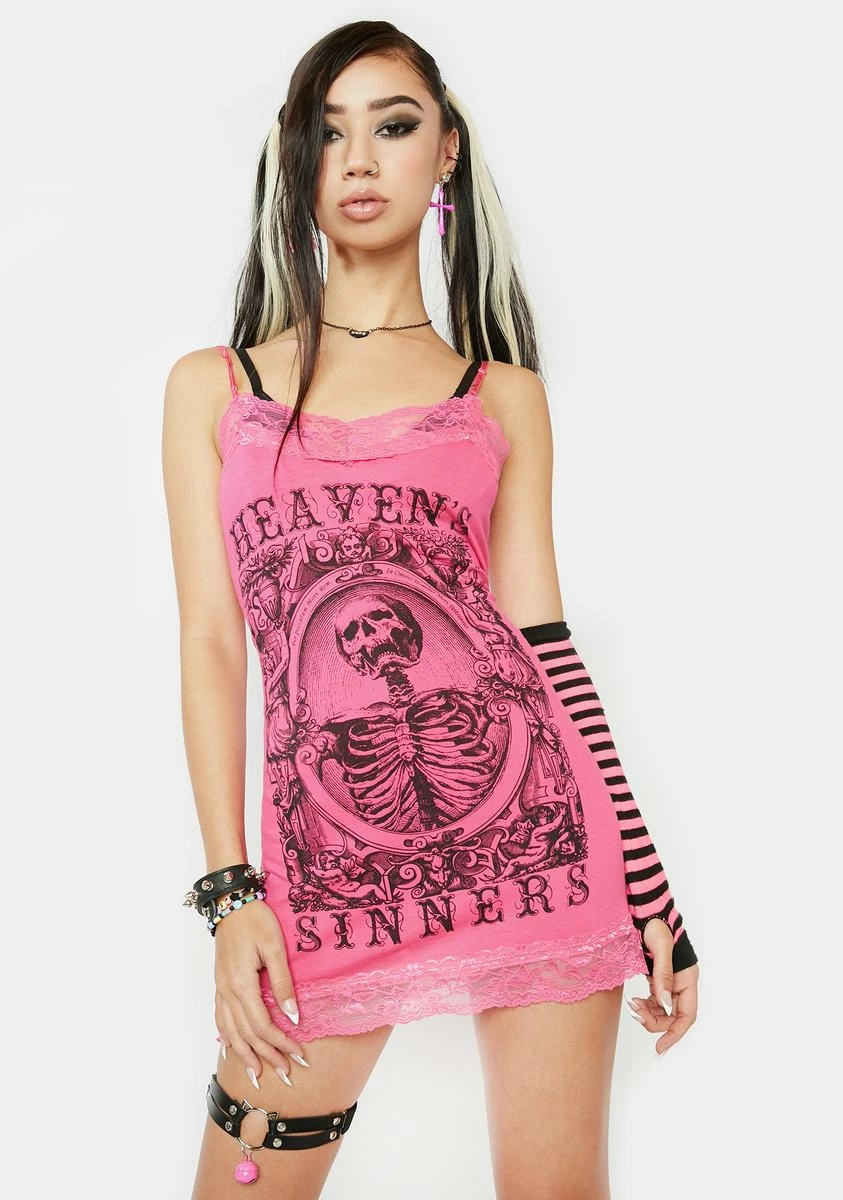 Se7en Deadly Pink Heaven's Sinners Cami Dress