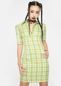 Glamorous Check Polo Shirt Dress