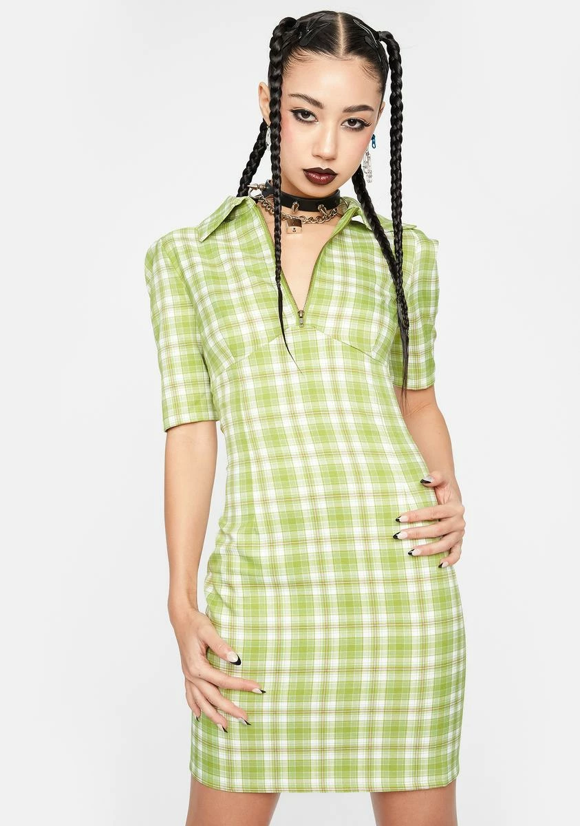 Glamorous Check Polo Shirt Dress