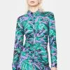 Local Heroes Jungle Ruched Mini Dress
