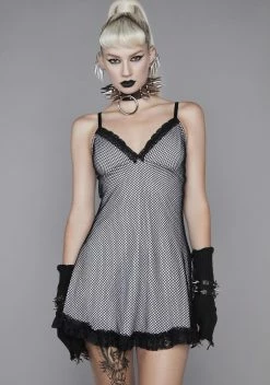 Widow Misty Shed Ur Skin Fishnet Mini Dress