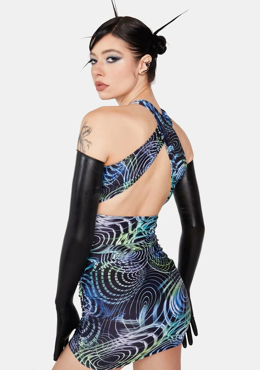 HOROSCOPEZ Pulse Effect Ruched Dress - Image 4