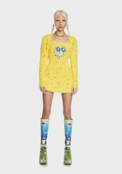 Dolls Kill X SpongeBob Soak Up My Love Dress And Shrug Set