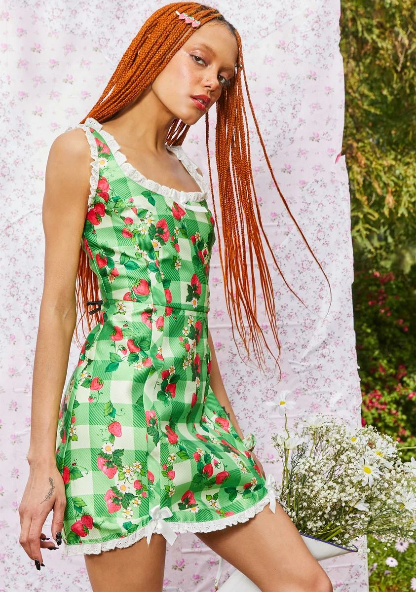 Dolls Kill X Strawberry Shortcake Zing In Spring Mini Dress - Image 2