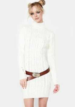 X_TIC TOC I Move Around Cable Knit Dress