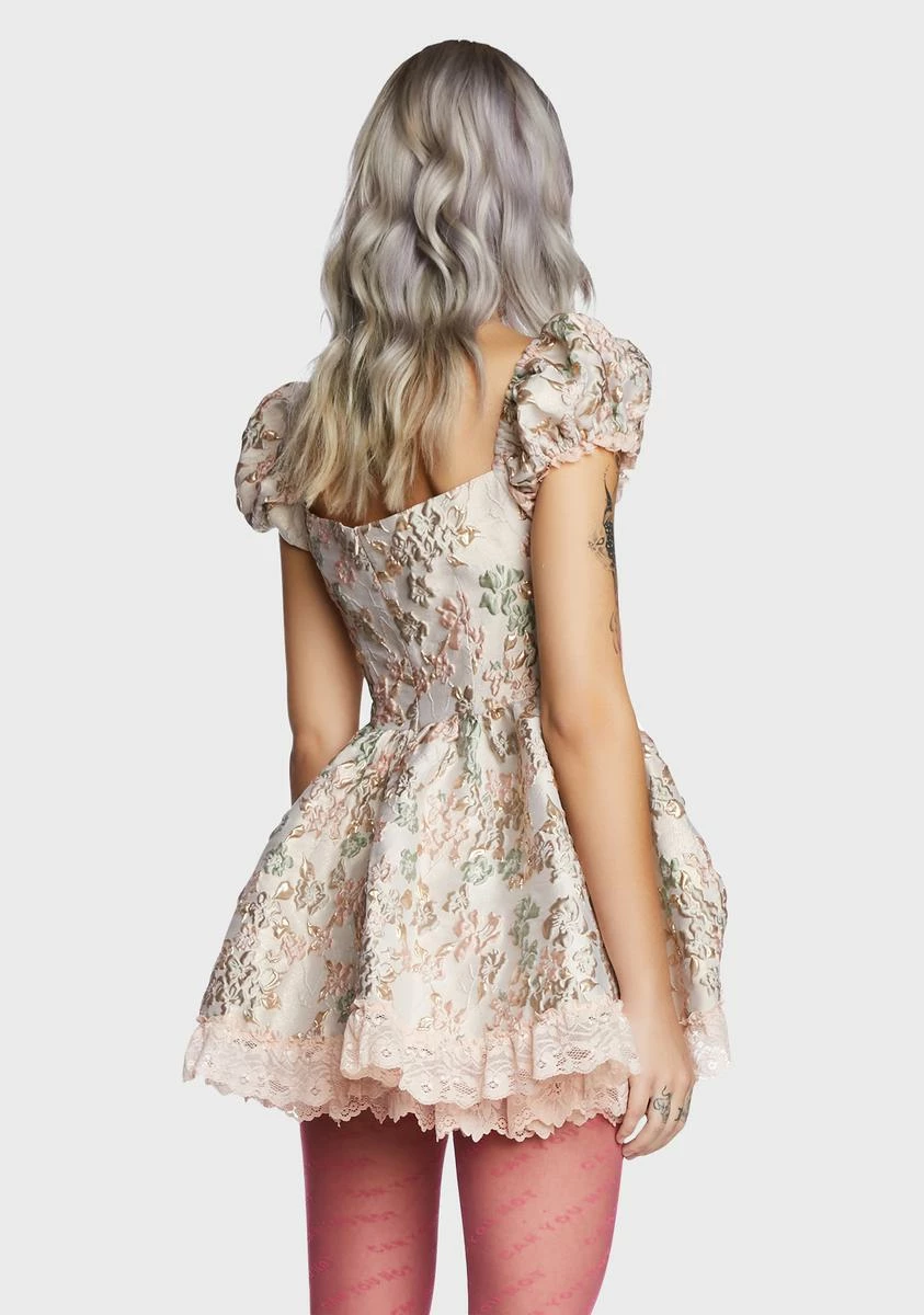 Sugar Thrillz Tea And Circumstance Brocade Mini Dress - Image 4
