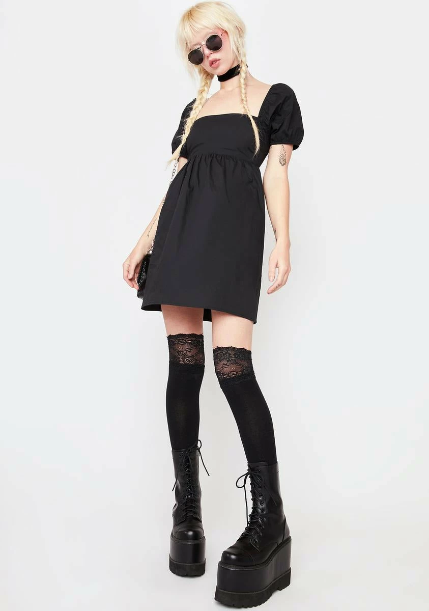 X_Lelis Night Call Me Angel Tie Back Babydoll Dress - Image 3